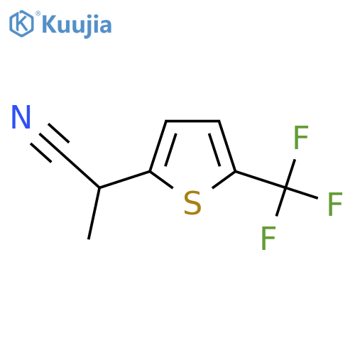 2-5-(trifluoromethyl)thiophen-2-ylpropanenitrile structure