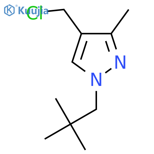 4-(chloromethyl)-1-(2,2-dimethylpropyl)-3-methyl-1H-pyrazole structure