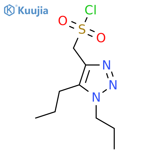 (dipropyl-1H-1,2,3-triazol-4-yl)methanesulfonyl chloride structure