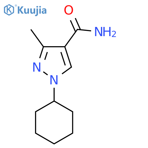 1-cyclohexyl-3-methyl-1H-pyrazole-4-carboxamide structure