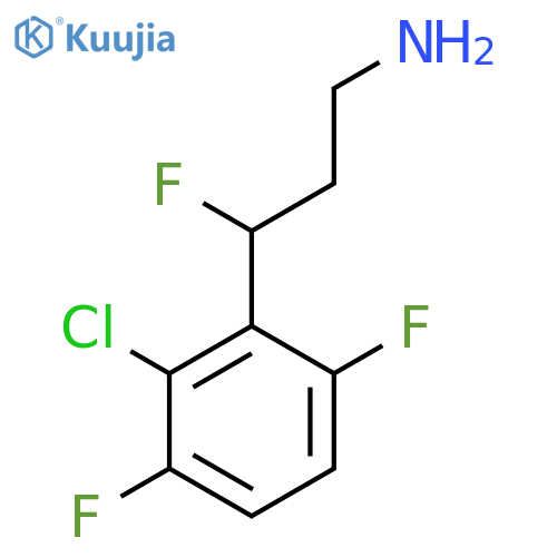 3-(2-chloro-3,6-difluorophenyl)-3-fluoropropan-1-amine structure