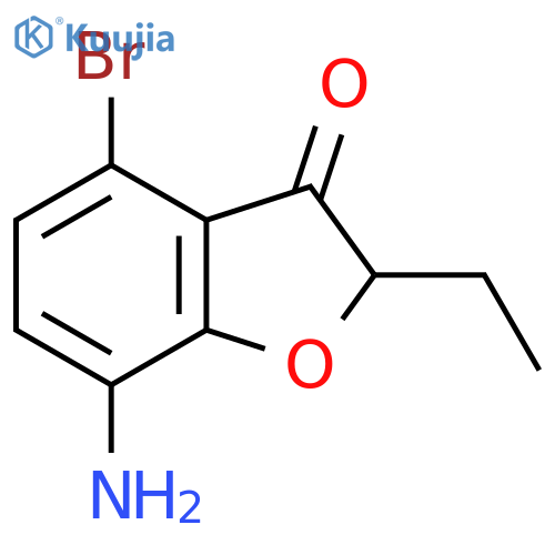 7-amino-4-bromo-2-ethyl-2,3-dihydro-1-benzofuran-3-one structure