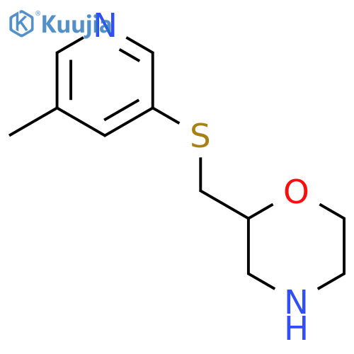 2-{(5-methylpyridin-3-yl)sulfanylmethyl}morpholine structure