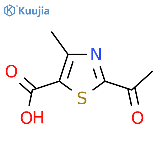 2-acetyl-4-methyl-1,3-thiazole-5-carboxylic acid structure