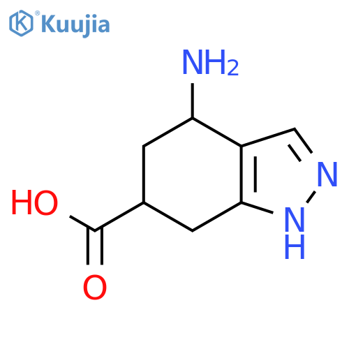 4-amino-4,5,6,7-tetrahydro-1H-indazole-6-carboxylic acid structure