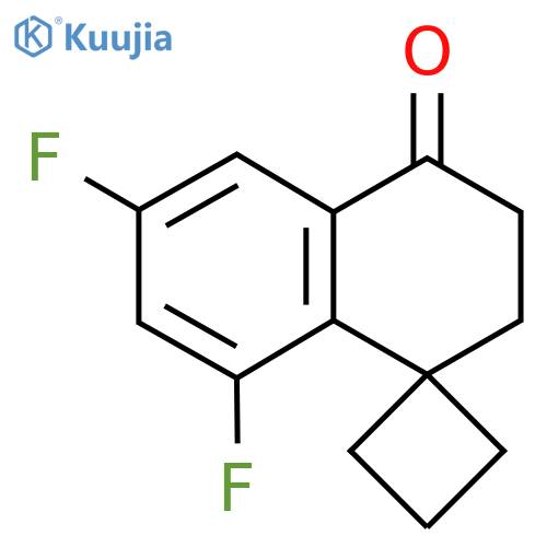 6',8'-difluoro-3',4'-dihydro-2'H-spirocyclobutane-1,1'-naphthalene-4'-one structure