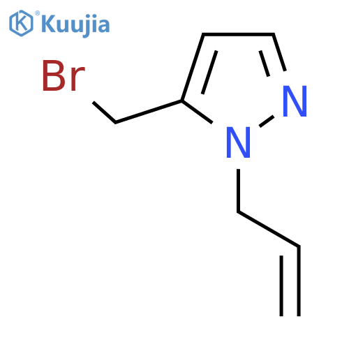 5-(bromomethyl)-1-(prop-2-en-1-yl)-1H-pyrazole structure