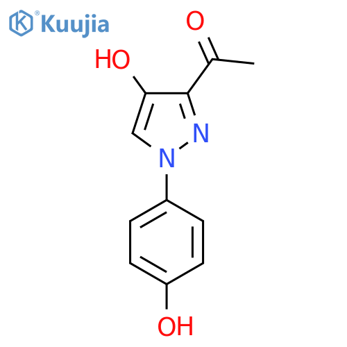 1-4-hydroxy-1-(4-hydroxyphenyl)-1H-pyrazol-3-ylethan-1-one structure