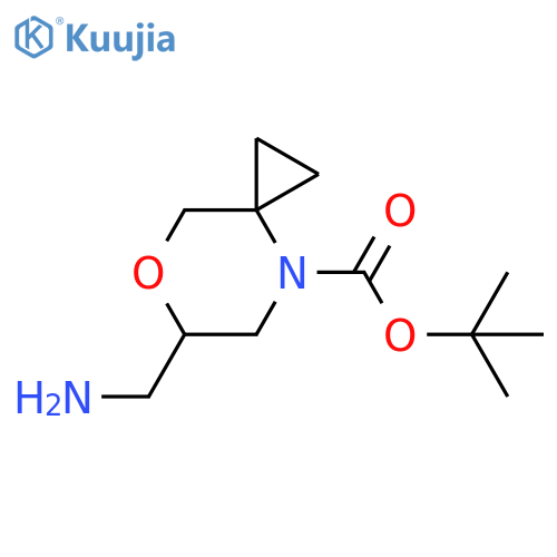 1,1-Dimethylethyl 6-(aminomethyl)-7-oxa-4-azaspiro[2.5]octane-4-carboxylate structure