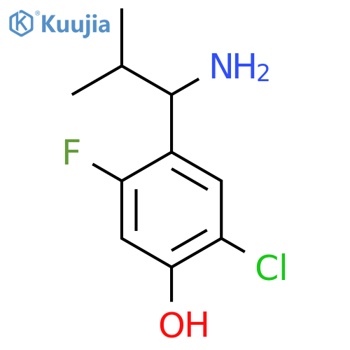 4-(1-amino-2-methylpropyl)-2-chloro-5-fluorophenol structure