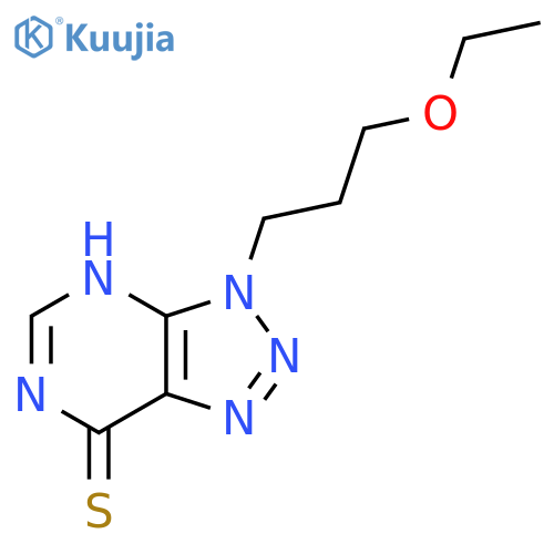 3-(3-ethoxypropyl)-3H-1,2,3triazolo4,5-dpyrimidine-7-thiol structure