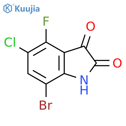 7-bromo-5-chloro-4-fluoro-2,3-dihydro-1H-indole-2,3-dione structure