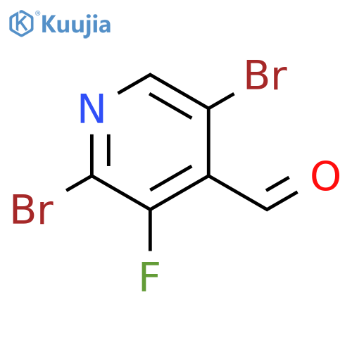 2,5-dibromo-3-fluoropyridine-4-carbaldehyde structure