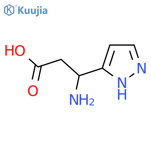 3-amino-3-(1H-pyrazol-3-yl)propanoic acid structure