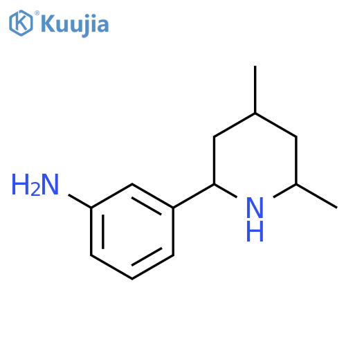 3-(4,6-dimethylpiperidin-2-yl)aniline structure