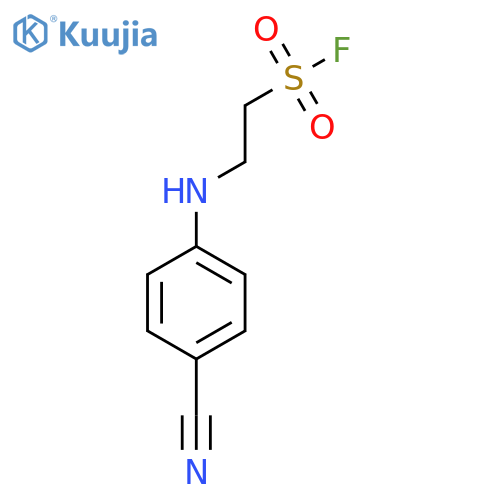 2-(4-cyanophenyl)aminoethane-1-sulfonyl fluoride structure