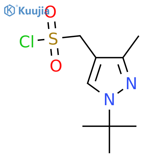 (1-tert-butyl-3-methyl-1H-pyrazol-4-yl)methanesulfonyl chloride structure