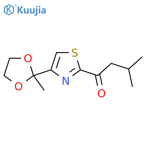 3-methyl-1-4-(2-methyl-1,3-dioxolan-2-yl)-1,3-thiazol-2-ylbutan-1-one structure