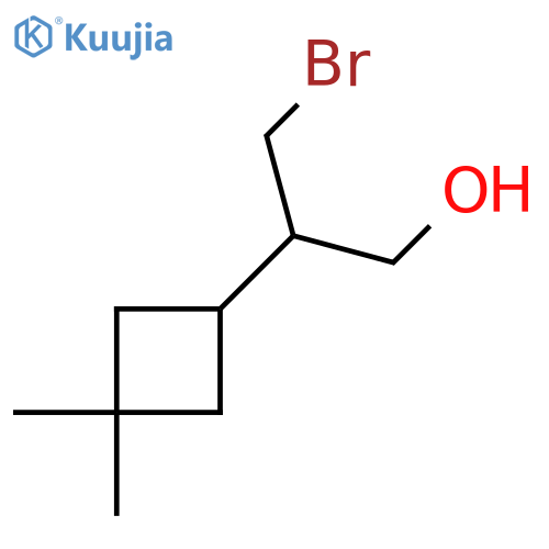 3-bromo-2-(3,3-dimethylcyclobutyl)propan-1-ol structure