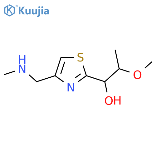 2-methoxy-1-{4-(methylamino)methyl-1,3-thiazol-2-yl}propan-1-ol structure
