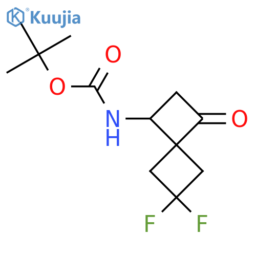 tert-butyl N-{6,6-difluoro-3-oxospiro3.3heptan-1-yl}carbamate structure