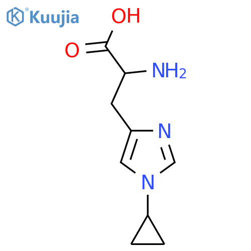 2-amino-3-(1-cyclopropyl-1H-imidazol-4-yl)propanoic acid structure