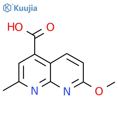 7-methoxy-2-methyl-1,8-naphthyridine-4-carboxylic acid structure