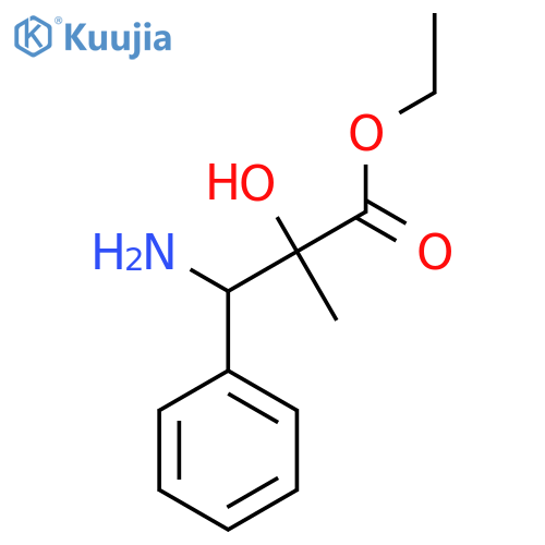 Ethyl 3-amino-2-hydroxy-2-methyl-3-phenylpropanoate structure