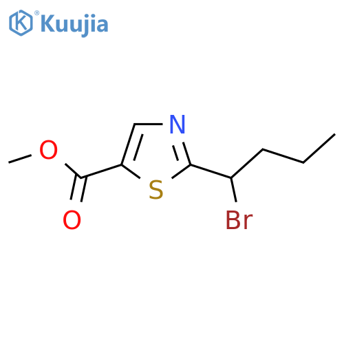 methyl 2-(1-bromobutyl)-1,3-thiazole-5-carboxylate structure