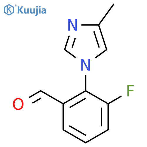 3-fluoro-2-(4-methyl-1H-imidazol-1-yl)benzaldehyde structure
