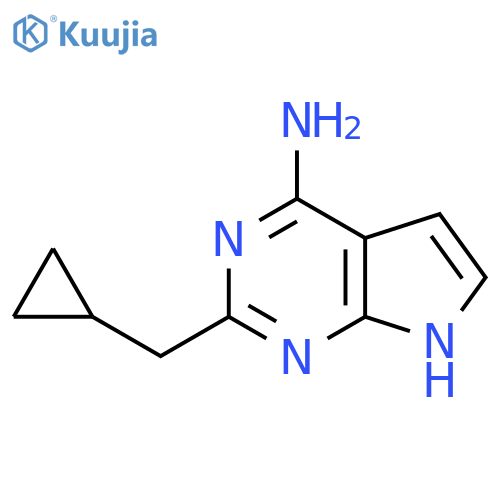 2-(cyclopropylmethyl)-7H-pyrrolo2,3-dpyrimidin-4-amine structure