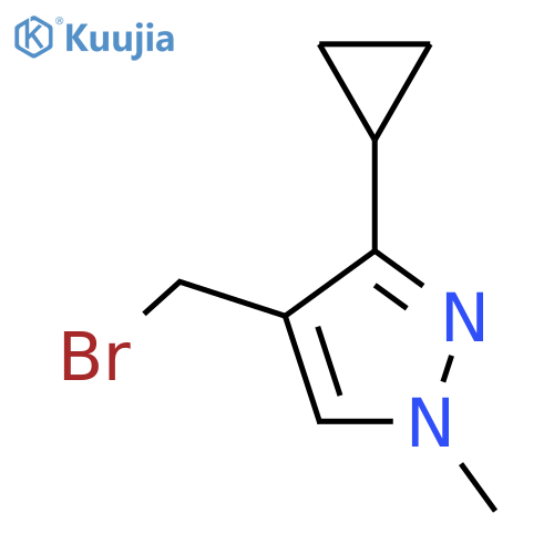 4-(bromomethyl)-3-cyclopropyl-1-methyl-1H-pyrazole structure