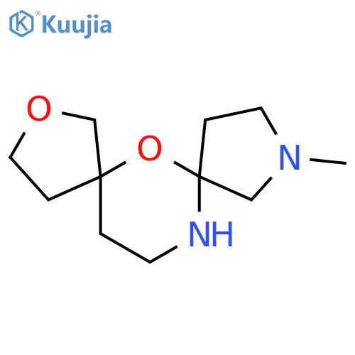 9-methyl-2,6-dioxa-9,12-diazadispiro4.1.4^{7}.3^{5}tetradecane structure