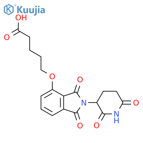 5-{2-(2,6-dioxopiperidin-3-yl)-1,3-dioxo-2,3-dihydro-1H-isoindol-4-yloxy}pentanoic acid structure