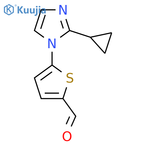 5-(2-cyclopropyl-1H-imidazol-1-yl)thiophene-2-carbaldehyde structure