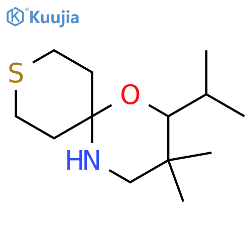 3,3-dimethyl-2-(propan-2-yl)-1-oxa-9-thia-5-azaspiro5.5undecane structure