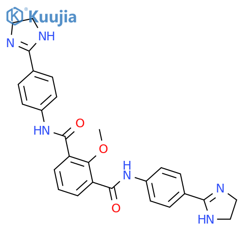 1,3-Benzenedicarboxamide,N1,N3-bis[4-(4,5-dihydro-1H-imidazol-2-yl)phenyl]-2-methoxy- structure