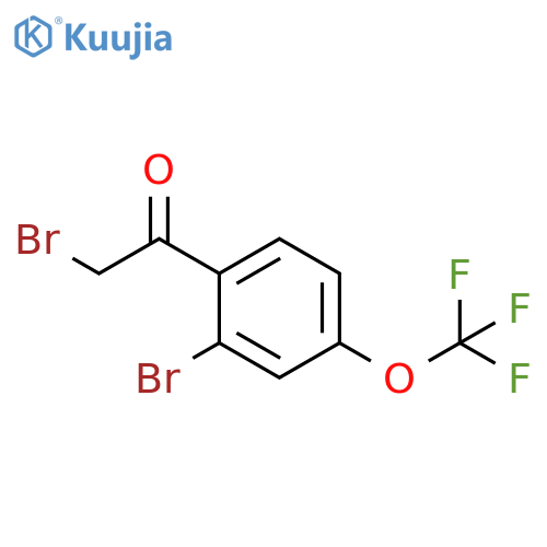 2-Bromo-1-(2-bromo-4-(trifluoromethoxy)phenyl)ethanone structure