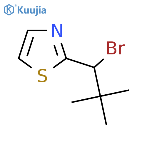 2-(1-bromo-2,2-dimethylpropyl)-1,3-thiazole structure