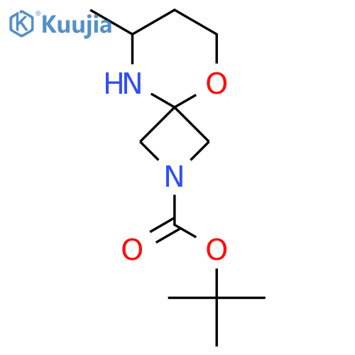 tert-butyl 8-methyl-5-oxa-2,9-diazaspiro3.5nonane-2-carboxylate structure