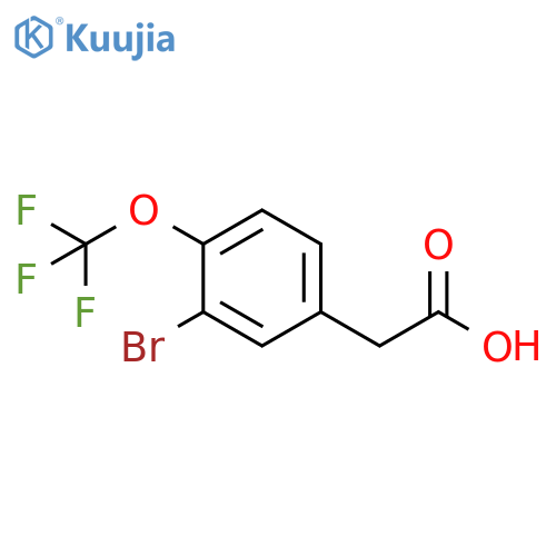 3-Bromo-4-(trifluoromethoxy)phenylacetic acid structure