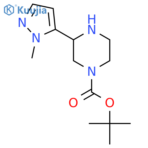tert-butyl 3-(1-methyl-1H-pyrazol-5-yl)piperazine-1-carboxylate structure