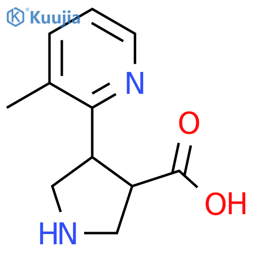 4-(3-methylpyridin-2-yl)pyrrolidine-3-carboxylic acid structure