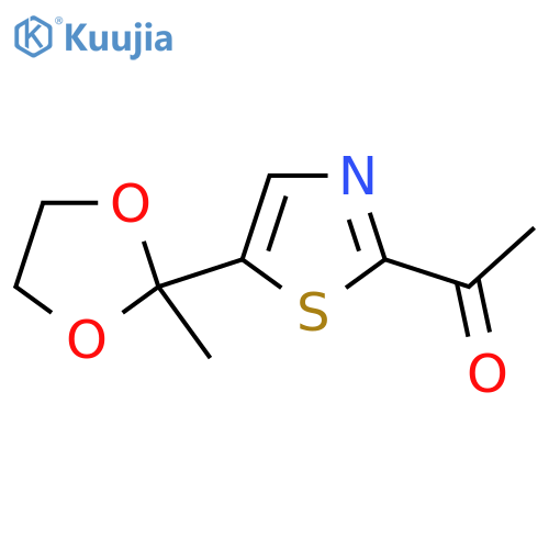 1-5-(2-methyl-1,3-dioxolan-2-yl)-1,3-thiazol-2-ylethan-1-one structure