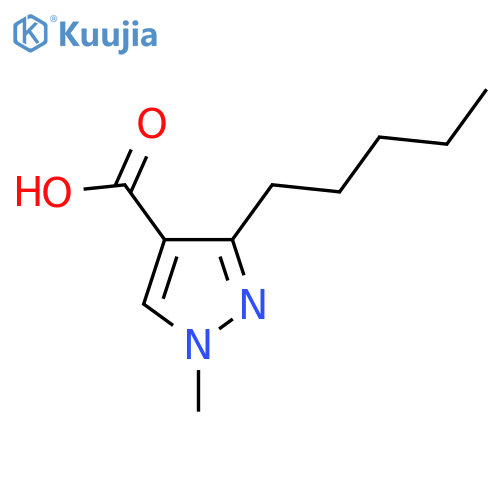 1-methyl-3-pentyl-1H-pyrazole-4-carboxylic acid structure