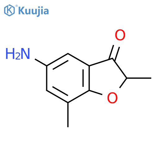 5-amino-2,7-dimethyl-2,3-dihydro-1-benzofuran-3-one structure