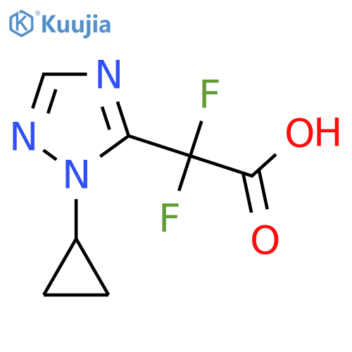 2-(1-cyclopropyl-1H-1,2,4-triazol-5-yl)-2,2-difluoroacetic acid structure