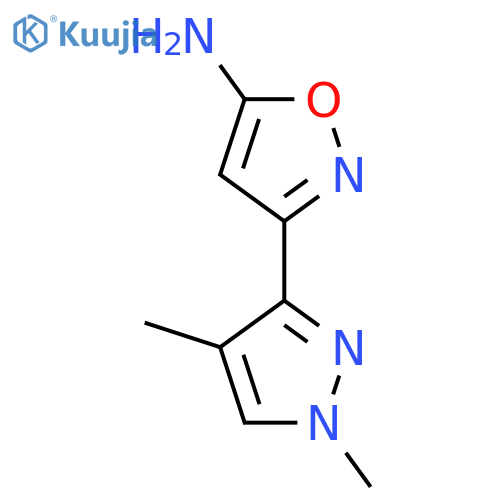 3-(1,4-dimethyl-1H-pyrazol-3-yl)-1,2-oxazol-5-amine structure