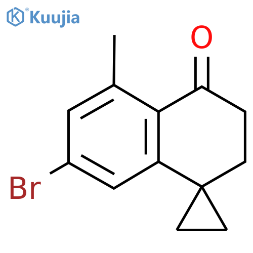 7'-bromo-5'-methyl-3',4'-dihydro-2'H-spirocyclopropane-1,1'-naphthalene-4'-one structure