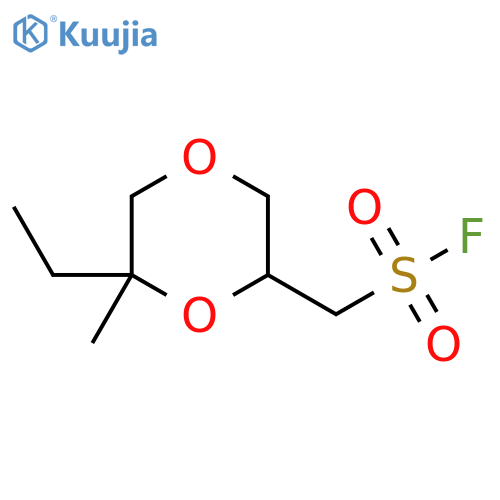 (6-ethyl-6-methyl-1,4-dioxan-2-yl)methanesulfonyl fluoride structure